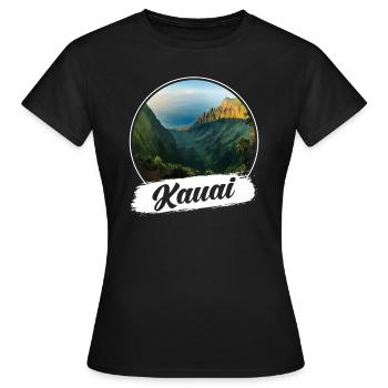 Kauai Souvenir - T-shirt Femme - noir - Devant - AI Model Female 172 dark (172cm)