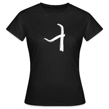 Lettre coréenne Ui - T-shirt Femme - noir - Devant - AI Model Female 172 dark (172cm)