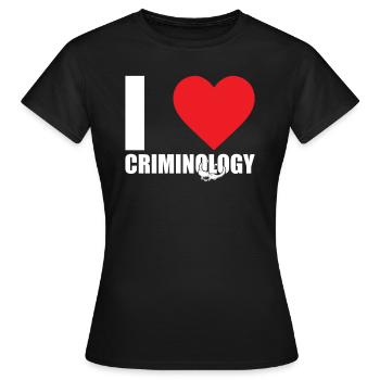Criminologue Criminologie Informations nutritionnelles - T-shirt Femme - noir - Devant - AI Model Female 172 dark (172cm)