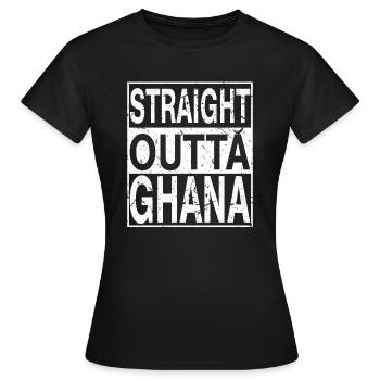 Ghana Straight outta Ghana - T-shirt Femme - noir - Devant - AI Model Female 172 dark (172cm)
