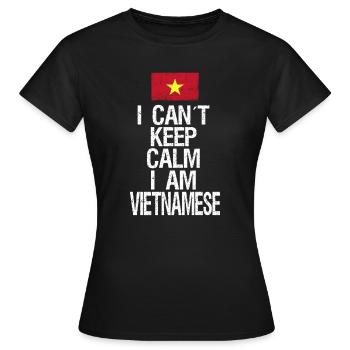 Je ne peux pas rester calme Je suis vietnamien - T-shirt Femme - noir - Devant - AI Model Female 172 dark (172cm)