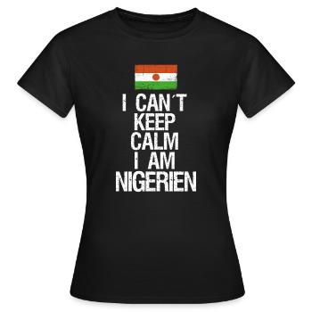 Je n’arrive pas à garder mon calme, je suis Nigrer - T-shirt Femme - noir - Devant - AI Model Female 172 dark (172cm)