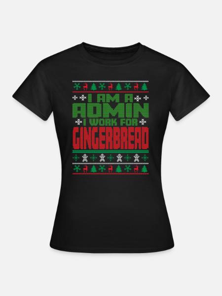 Admin Weihnachten Spruch - Frauen T-Shirt - Schwarz