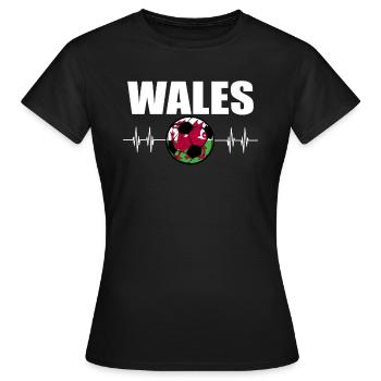 Pays de Galles de football - T-shirt Femme - noir - Devant - AI Model Female 172 dark (172cm)