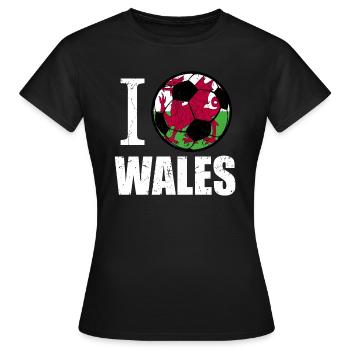 Pays de Galles de football - T-shirt Femme - noir - Devant - AI Model Female 172 dark (172cm)