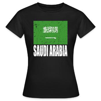 Saudi-arabien Fahne - Frauen T-Shirt - Schwarz - Vorne - AI Model Female 172 dark (172cm)