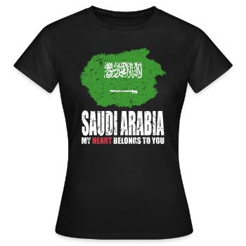 Saudi-arabien Fahne - Frauen T-Shirt - Schwarz - Vorne - AI Model Female 172 dark (172cm)