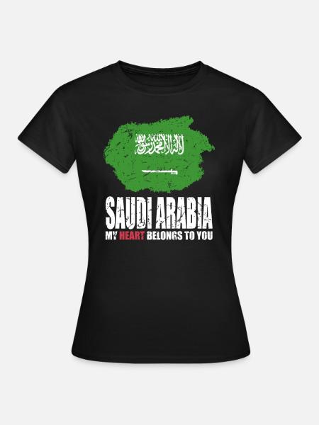 Saudi-arabien Fahne - Frauen T-Shirt - Schwarz