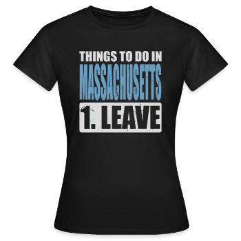 Massachusetts Meme - Frauen T-Shirt - Schwarz - Vorne - AI Model Female 172 dark (172cm)
