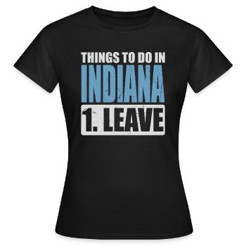 Mème de l’Indiana - T-shirt Femme - noir - Devant - AI Model Female 172 dark (172cm)