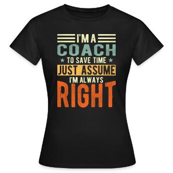 Entraîneur - T-shirt Femme - noir - Devant - AI Model Female 172 dark (172cm)