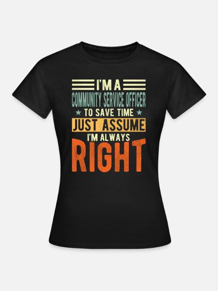 Community Service Officer - Frauen T-Shirt - Schwarz