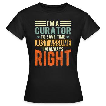 Conservateur - T-shirt Femme - noir - Devant - AI Model Female 172 dark (172cm)