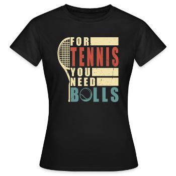 Tennis Tennis Player Tennis Ball - Women's T-Shirt - black - Front - AI Model Female 172 dark (172cm)