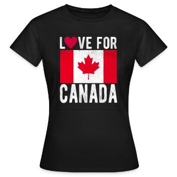 Drapeau du Canada - T-shirt Femme - noir - Devant - AI Model Female 172 dark (172cm)