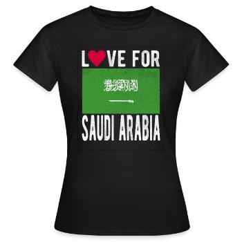 Saudi-arabien Fahne - Frauen T-Shirt - Schwarz - Vorne - AI Model Female 172 dark (172cm)