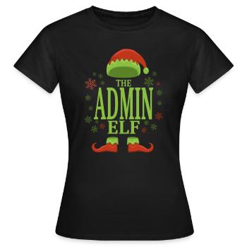 Admin Elfe de Noël - T-shirt Femme - noir - Devant - AI Model Female 172 dark (172cm)