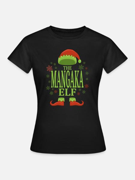 Mangaka Weihnachtself - Frauen T-Shirt - Schwarz