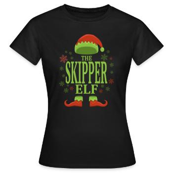 Skipper Elfe de Noël - T-shirt Femme - noir - Devant - AI Model Female 172 dark (172cm)