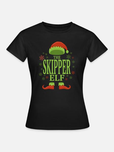 Skipper Weihnachtself - Frauen T-Shirt - Schwarz