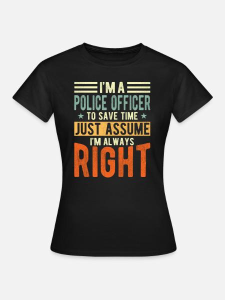Polizist - Frauen T-Shirt - Schwarz