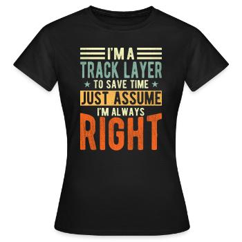 Couche de piste - T-shirt Femme - noir - Devant - AI Model Female 172 dark (172cm)