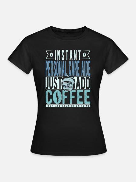 Hilfsbereitschaft Kaffee Spruch - Frauen T-Shirt - Schwarz