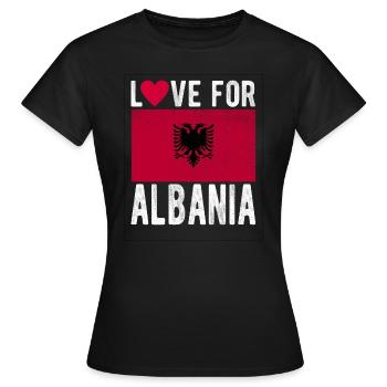 Albanien Souvenir - Frauen T-Shirt - Schwarz - Vorne - AI Model Female 172 dark (172cm)