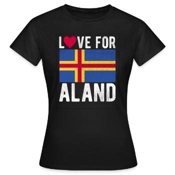 Aland Souvenir - T-shirt Femme - noir - Devant - AI Model Female 172 dark (172cm)