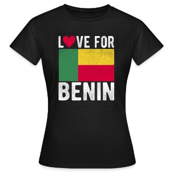 Bénin Souvenir - T-shirt Femme - noir - Devant - AI Model Female 172 dark (172cm)