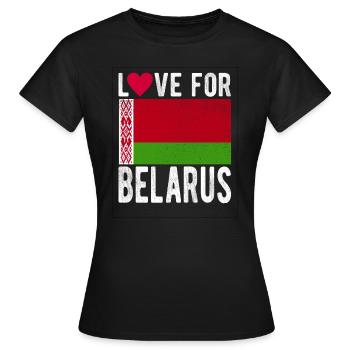Belarus Souvenir - Women's T-Shirt - black - Front - AI Model Female 172 dark (172cm)