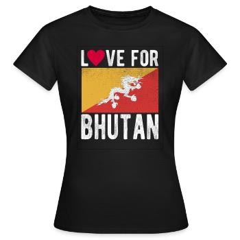 Souvenir du Bhoutan - T-shirt Femme - noir - Devant - AI Model Female 172 dark (172cm)