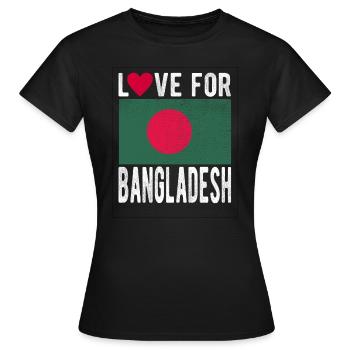 Bangladesh Souvenir - T-shirt Femme - noir - Devant - AI Model Female 172 dark (172cm)