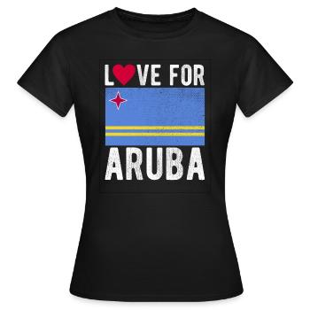 Souvenir d’Aruba - T-shirt Femme - noir - Devant - AI Model Female 172 dark (172cm)