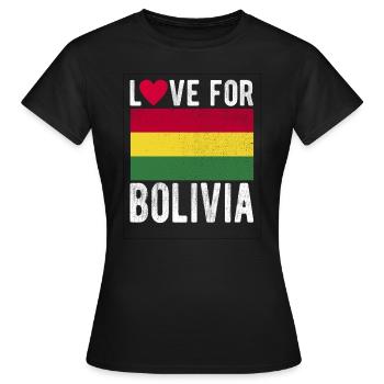 Bolivien Souvenir - Frauen T-Shirt - Schwarz - Vorne - AI Model Female 172 dark (172cm)