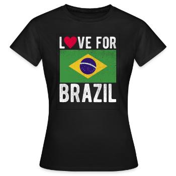Brésil Souvenir - T-shirt Femme - noir - Devant - AI Model Female 172 dark (172cm)