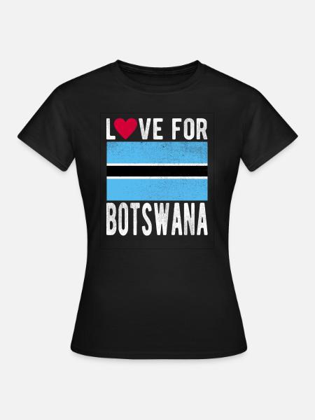 Botswana Souvenir - Frauen T-Shirt - Schwarz