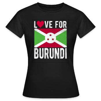 Burundi Souvenir - Frauen T-Shirt - Schwarz - Vorne - AI Model Female 172 dark (172cm)