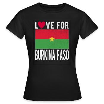 Burkina Faso Souvenir - T-shirt Femme - noir - Devant - AI Model Female 172 dark (172cm)