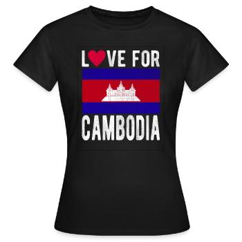 Cambodge Souvenir - T-shirt Femme - noir - Devant - AI Model Female 172 dark (172cm)