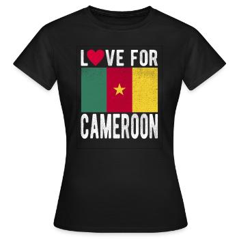Cameroun Souvenir - T-shirt Femme - noir - Devant - AI Model Female 172 dark (172cm)