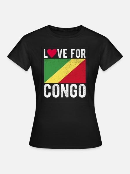Kongo Souvenir - Frauen T-Shirt - Schwarz