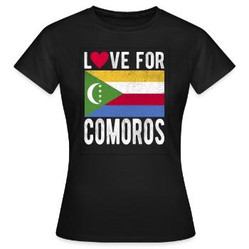 Komoros Souvenir - T-shirt Femme - noir - Devant - AI Model Female 172 dark (172cm)