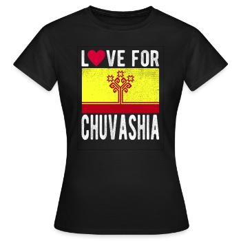Souvenir de Tchouvachie - T-shirt Femme - noir - Devant - AI Model Female 172 dark (172cm)