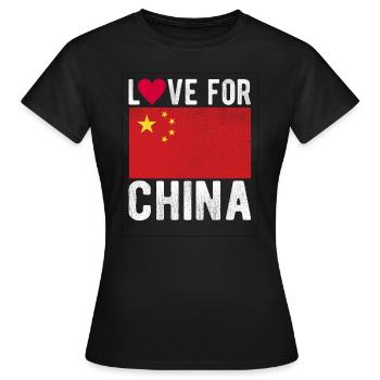 Souvenir de Chine - T-shirt Femme - noir - Devant - AI Model Female 172 dark (172cm)