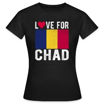 Souvenir Tchad - T-shirt Femme - noir - Devant - AI Model Female 172 dark (172cm)
