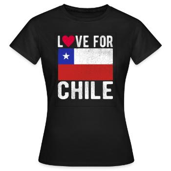Chili Souvenir - T-shirt Femme - noir - Devant - AI Model Female 172 dark (172cm)