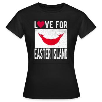 Osterinsel Souvenir - Frauen T-Shirt - Schwarz - Vorne - AI Model Female 172 dark (172cm)