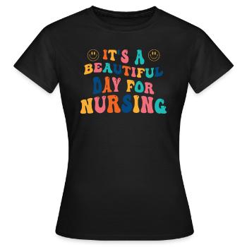 Don infirmier - T-shirt Femme - noir - Devant - AI Model Female 172 dark (172cm)