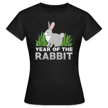 Signe chinois du zodiaque Rat - T-shirt Femme - noir - Devant - AI Model Female 172 dark (172cm)